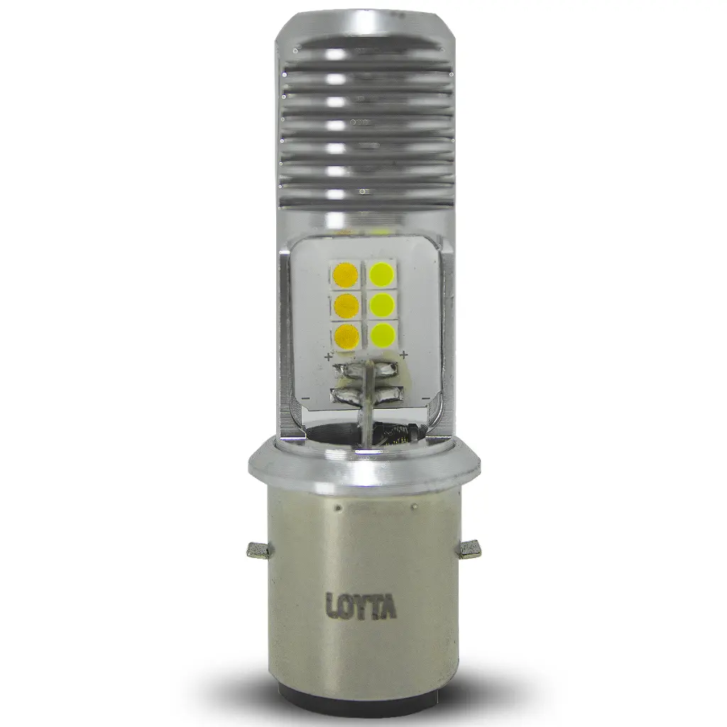 Bombillo LED BA20D 12V Bicolor Amarillo/Blanco para Moto AC/DC Loyta