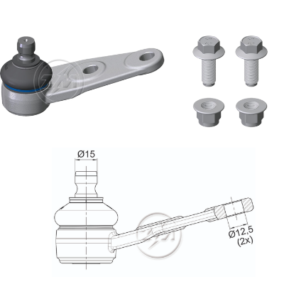 ROTULA INFERIOR DER/IZQ VW GOL 95  123N.m 