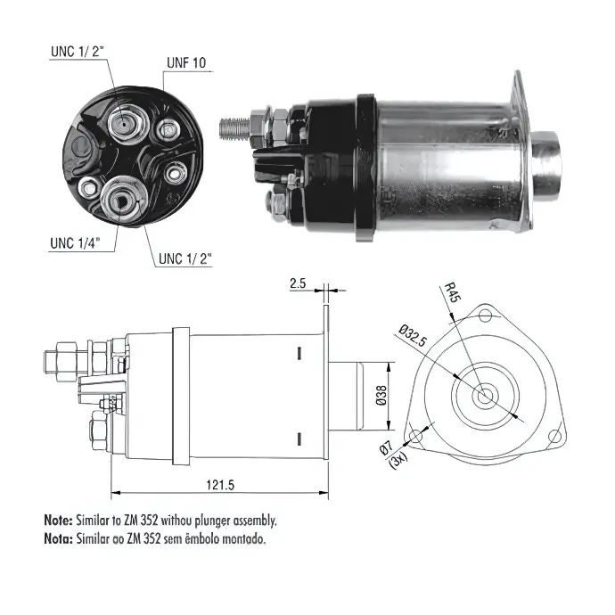 Automatico 37/41Mt 12V Kodiak / Hi 3 Tornilloss/Embolo