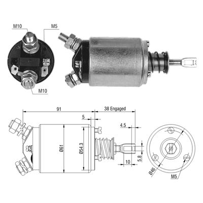 AUTOMATICO AGRALE TX1600 MAQUINARIA 70 PAL 12V TIPOBOSCH