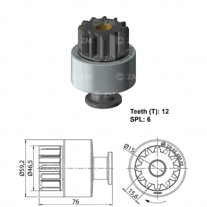 BENDIX VOLKSWAGEN TITANIC INTERNATIONAL PIÑ46.3 12D