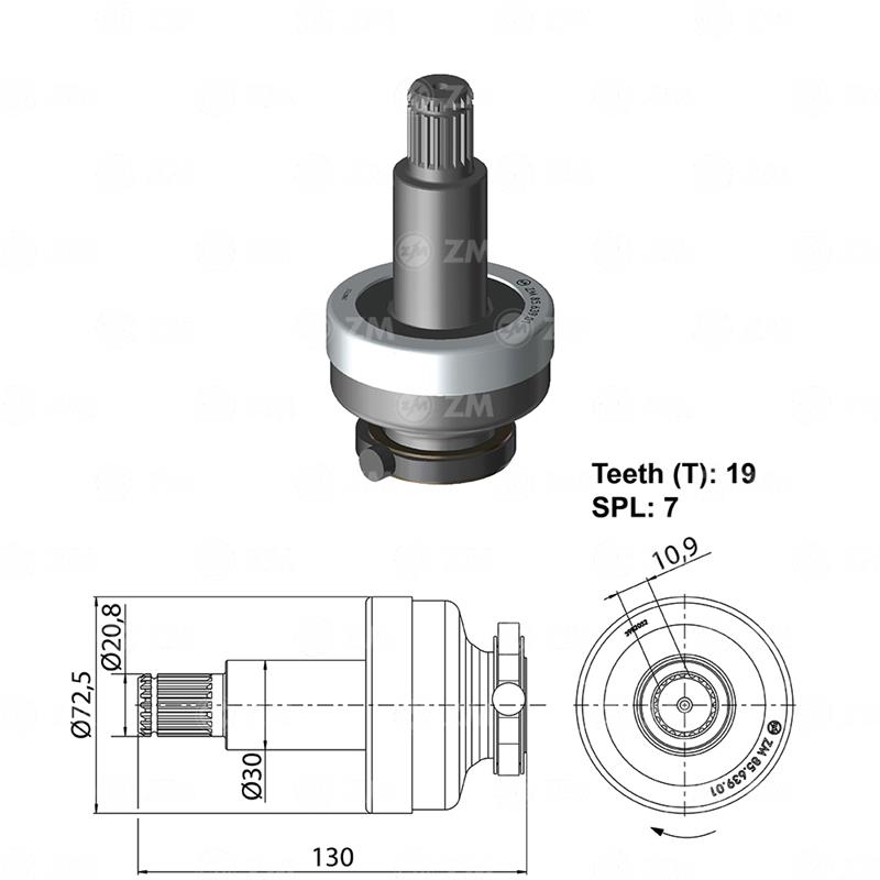 BENDIX RELACIONADO DAF SCANIA P230 P270 P310R420 EURO 3 EURO 5 CON PIÑON 12839 DAF 16791526033AD5055 6033AD5078
