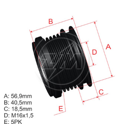 POLEA RUEDA LIBRE HYUNDAI ACCENT ELANTRA GETZI10 I20 I30 KIA CERATO PICANTO 1.1 05 SOUL 1.6 8X16595286 26555507 37322-2A000