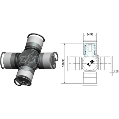 CRUCETA CARDAN PIRAGUA FORD 65