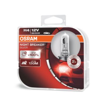 H4 12V 60/55W SILVERSTAR 100% MAS LUZ