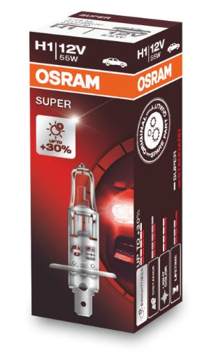 H1 12V 55W-SUPER 30% MAS LUZ