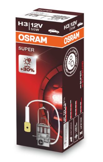H3 12V 55W SUPER 30% MAS LUZ
