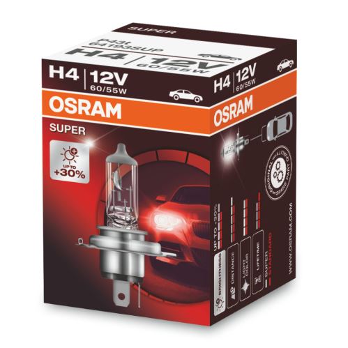 H4 P43 12V 60/55W SUPER 30% MAS