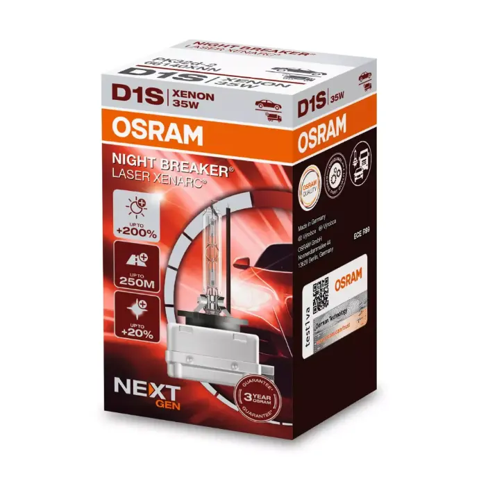 Bombillo Osram D1S Night Breaker Laser Xenon 200% Mas Luz