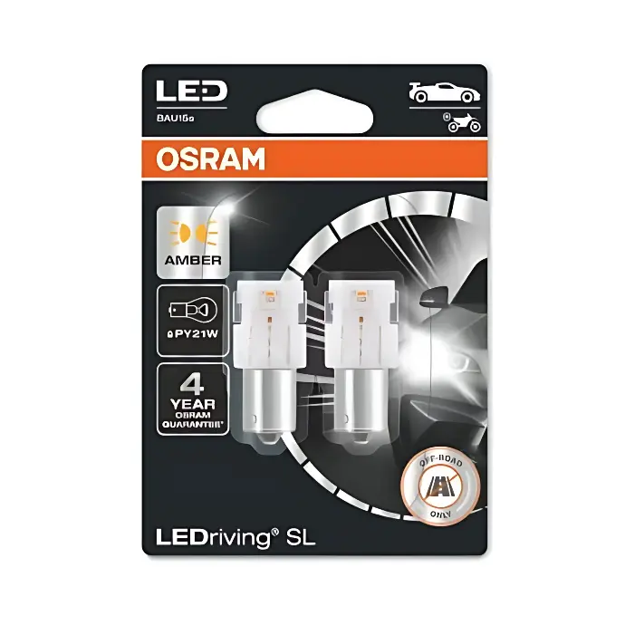 Bombillo 1141 1.8W 12V Ambar Led Pin Diagonal