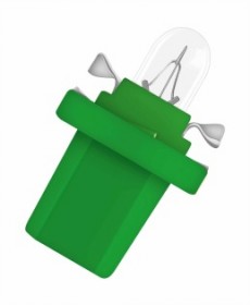 T5 12V 2W BASE PLASTICA (G) VERDE OSCURO