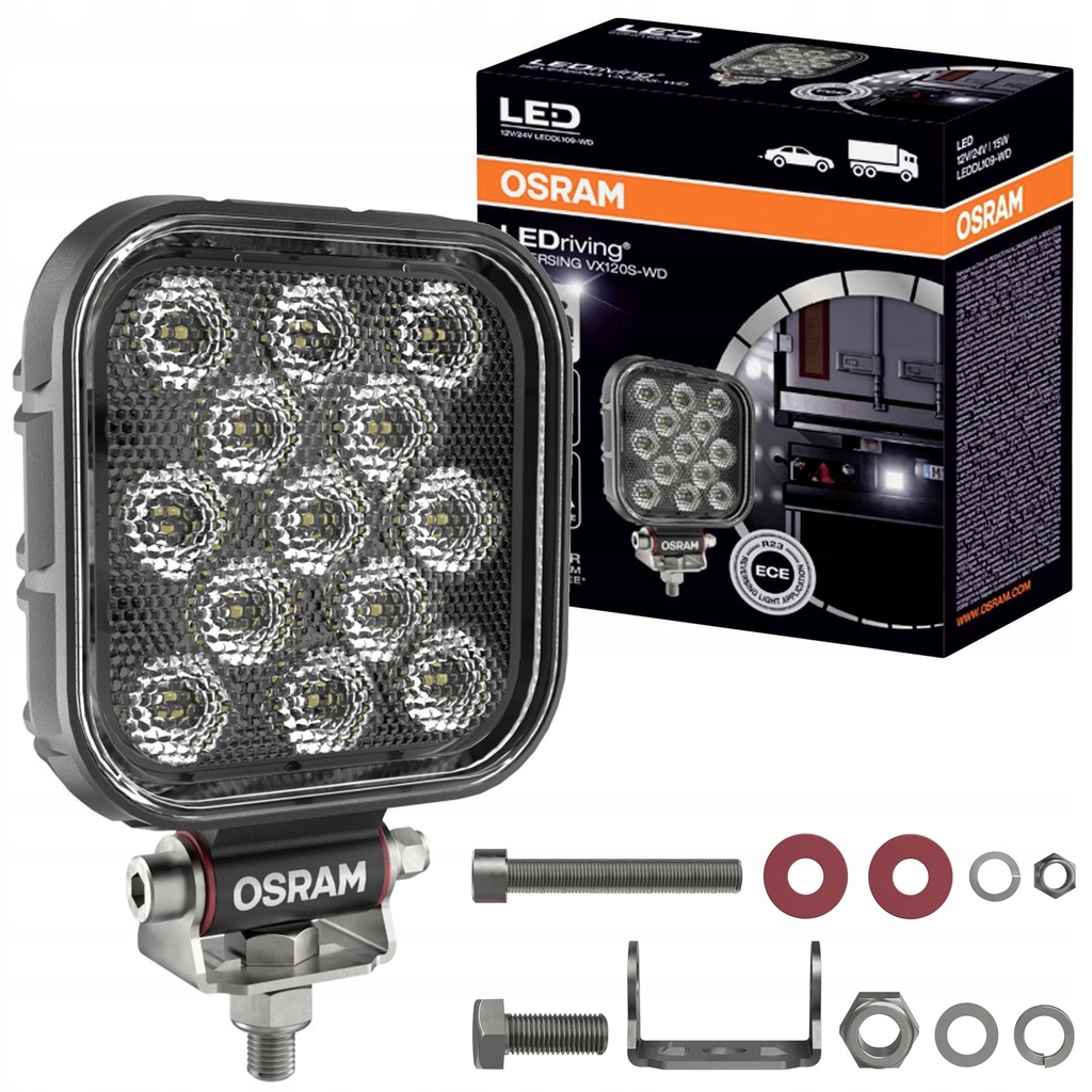 BARRA LED REVERSA CUADRADA OSRAM VX120S-WD 11.3CM 12/24V