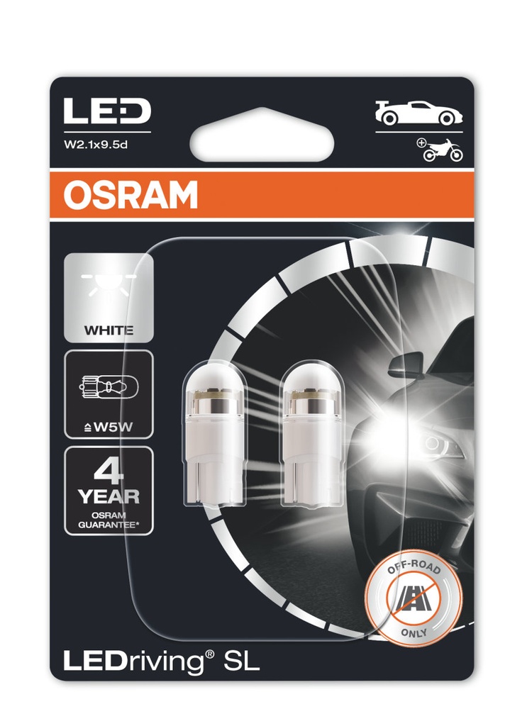 W5W OSRAM LED 12V 6.000K 4 años de garantia