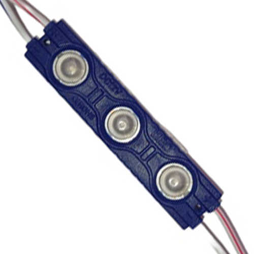 MODULO 3LED CON DIFUSOR PLANO AZUL12V IP-67