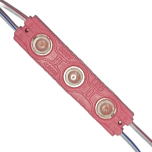 MODULO 3LED CON DIFUSOR PLANO ROSADO 12V IP-67