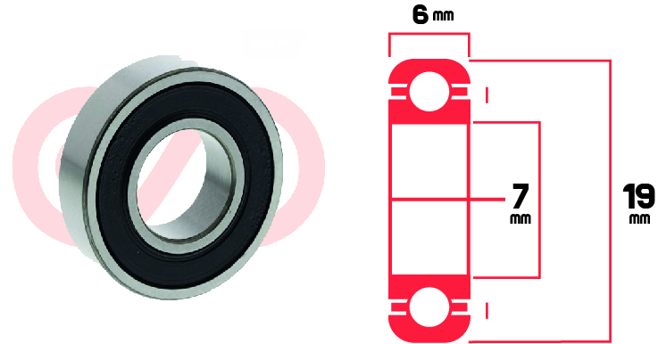 RODAMIENTO 607 2RS UNIVERSAL VENTANAS