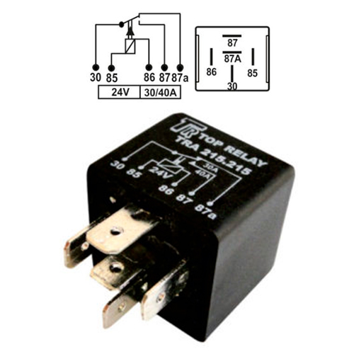 RELE AUXILIAR 5 PATAS 24V 30/40A