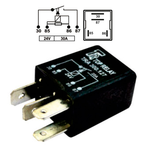 MINIRELE AUXILIAR 4 PATAS 24V 30A