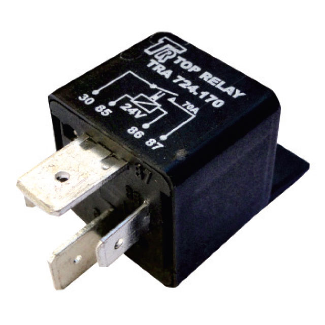 RELE AUXILIAR DE POTENCIA 4 PATAS 24V 70A