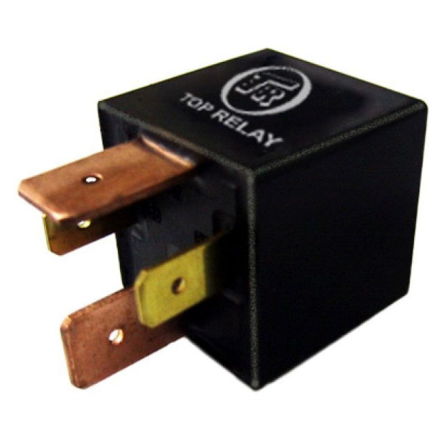 RELE AUXILIAR DE POTENCIA 4 PATAS CON SOPORTE 12V 80A