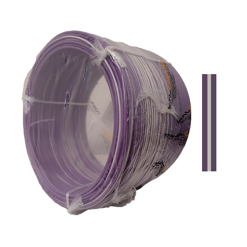 CABLE VEHICULO 18AWG 50V 90 C VIOLETA-BLANCO