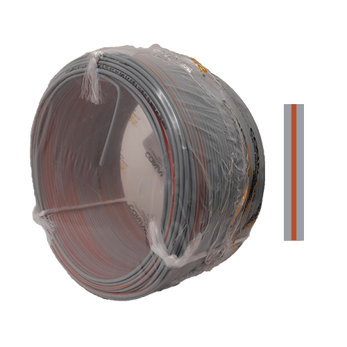 CABLE VEHICULO 20AWG 50V 90 C GRIS-NARANJA
