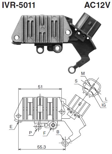 REGULADOR ALT. TOYOTA VIGO NIPONDENSO 12V - IN-372 NEW ERA