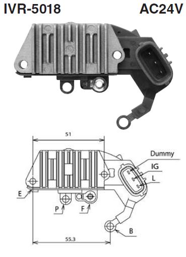 REGULADOR KOMATSU 24V35A NEW ERA