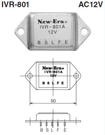 REGULADOR PLAQUETA ALT.NPR 12V MOD V - IH-210 NEW ERA