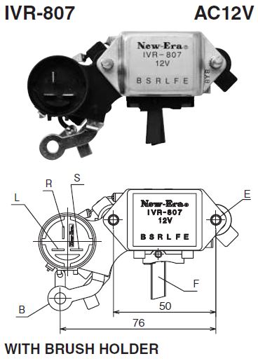 REGULADOR ALTERNADOR NPR MOD V. 12V -IH-252 NEW ERA