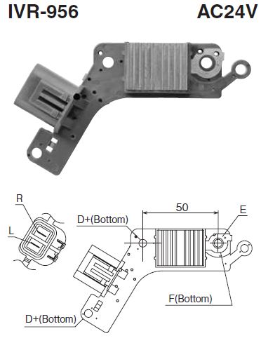 REGULADOR ALTERNADOR MITSUBISHI CANTER 24V MOD NEW ERA