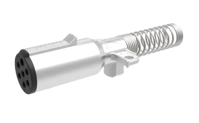 Conector Macho 7 Vias Metalico Con Resorte Protector (12V)Sae J560
