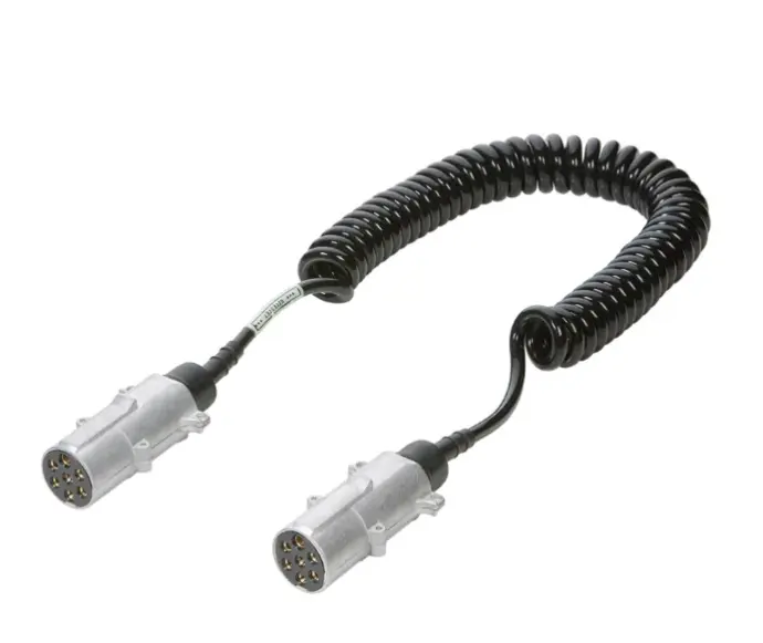 Cable 7V Negro Resortado De 4,5M 15Ft (24V)Iso 1185 - Typ N