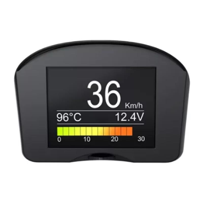 Medidor Digital Con Escaner Obd2 Para Vehiculos Con Medicion De Temperatura Rpms Velocimetro Y Voltaje