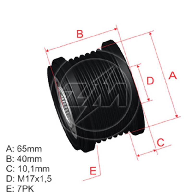 Polea Rueda Libre Nissan Cabstar Murano 2.5 Navarra 2.5 Pathfinder 2.5 17X7 23151Eb30A A252C564Fe 354111 5607