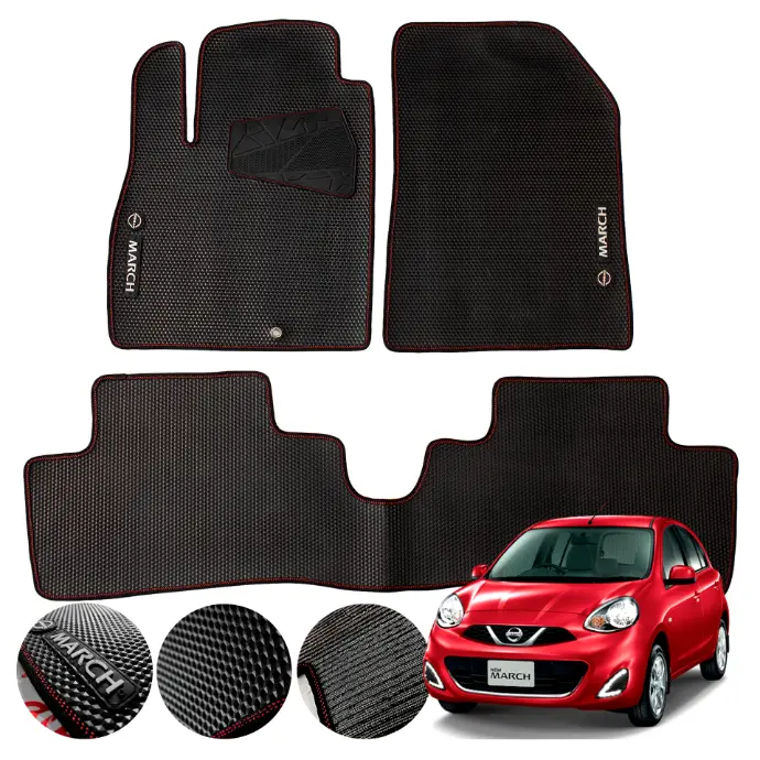 Juego De Tapetes Pvc Nissan March 2012-2020 Antideslizantes