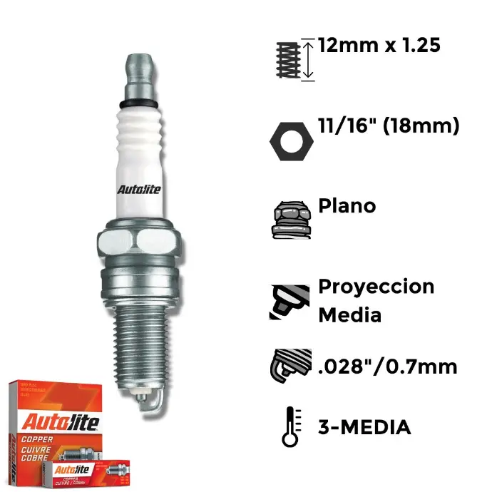 Bujías Autolite Cobre Iridium XP X4 - NGK DR8EA