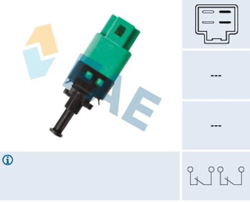 [FAE-24781] PERA DE FRENO CHEVROLET AVEO 4 PINES VERDE