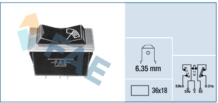 [FAE-62130] SWITCH LIMPIABRISAS RENAULT 6 12 -2 VELOCIDADES