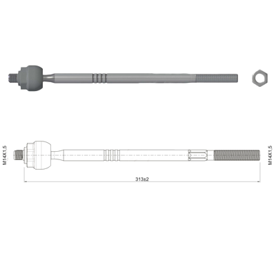 [ZM-17011464] TERMINAL AXIAL DER/IZQ - FORD ECOSPORT 13/16 DIRECCION ELECTROASISTIDA
