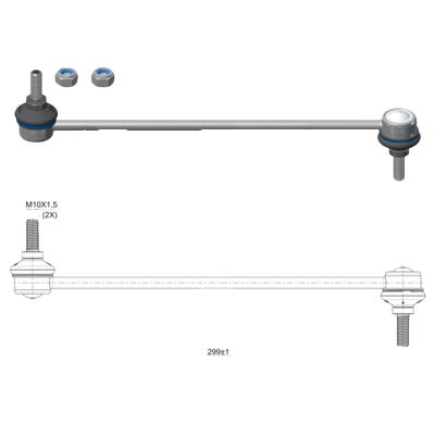 [ZM-37011456] LINK FRONTAL DER/IZQ - FORD FOCUS II III 04/12 MAZDA 3 BK 03/09 BL 08/14 VOLVO C30 06/12 S40 II 04/12 XC70 II