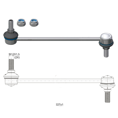 [ZM-37011564] LINK FRONTAL IZQUIERDO - FORD RANGER 13/16
