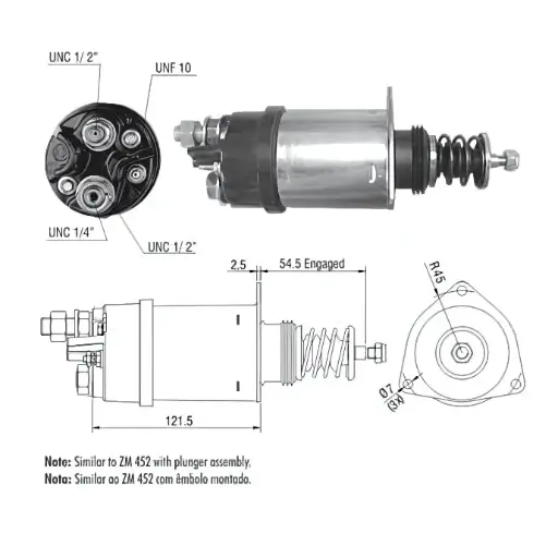 [ZM-352] ​Automatico 37/41Mt 12V Kodiak Tornillo Grueso Conembolo