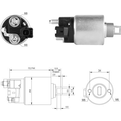 [ZM-425] AUTOMATICO TOYOTA VIGO HILUX RAV 12V TIPO DENSOCONECTOR IZQUIERDA