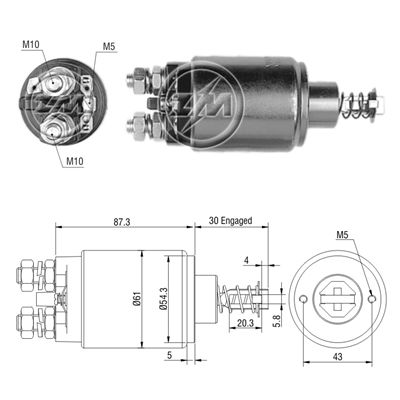 [ZM-635] AUTOMATICO NASHVILLE TRACTORES 24V TIPO BOSCH