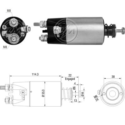 [ZM-1897] AUTOMATICO MITSUBISHI KOBELCO 24V SIN OREJAS