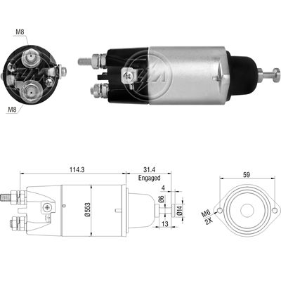 [ZM-1898] AUTOMATICO MITSUBISHI FUSO 12V FD42 CON OREJASPUNTILLA