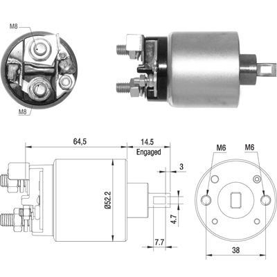 [ZM-2710] AUTOMATICO NISSAN SENTRA FRONTIER VERSA KICKS / TIIDA /XTRAIL 12V BENDIX 1762 S114-954B 23300 EB71B