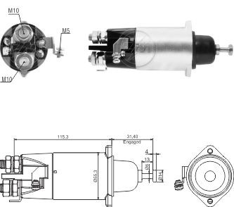 [ZM-6898] AUTOMATICO HITACHI ISUZU EXCAVADORAS 6HK1 ZX350FOTON 24V 29071 371X29071