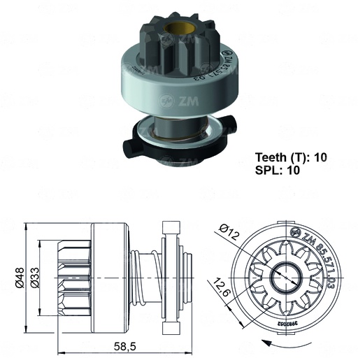 [8557103] BENDIX DODGE RAM 1500. 2500. 3500 T BOSCH 10D